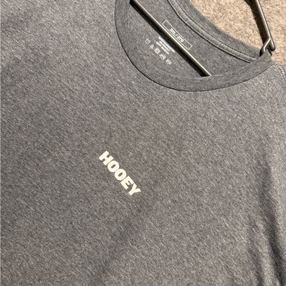 Hooey Tee Shirt Mens 3XL heathered gray blue Graphic Soft Rodeo Western Farm NWT - Picture 5 of 9